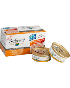 Schesir Chicken With Pumpkin Canned Cat Food 6 x 50g