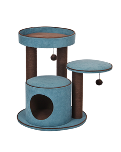 PetPals MEADOWS Chenille 2-Level Cat Tree