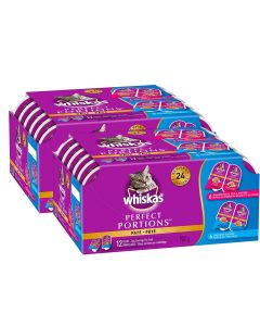 Whiskas Perfect Portions Seafood Selections Multipack Wet Cat Food 2x12x2.6oz