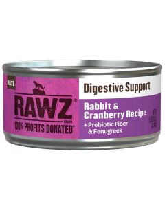 RAWZ Digestive Support Rabbit and Cranberry Canned Cat Food 24 x 5.5oz