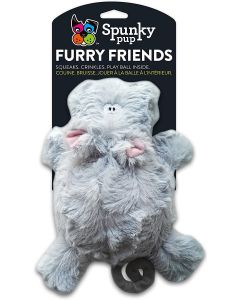 Spunky Pup Hippo With Ball Squeaker Dog Toy