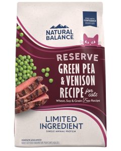 Natural Balance Limited Ingredient Diets Reserve Green Pea & Venison Formula Dry Cat Food 