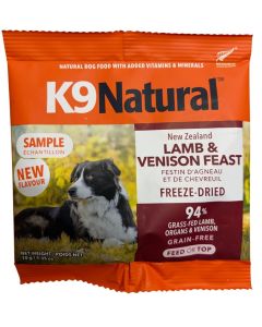 K9 Natural Lamb & Venison Feast Raw Freeze-Dried Dog Food - Sample