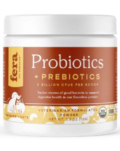 Fera Pets Organic Probiotics with Prebiotics For Dogs and Cats - 2.5oz (72g)