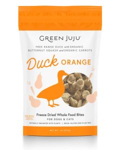 Green Juju Freeze Dried Duck Orange Whole Food Bites For Dogs and Cats 