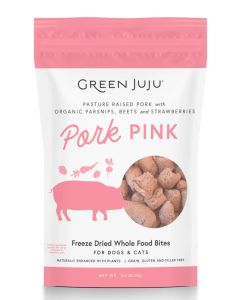 Green Juju Freeze Dried Pork Pink Whole Food Bites For Dogs and Cats 