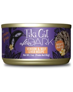 Tiki Cat After Dark Grain Free Soft Pate Venison & Beef Liver Recipe Canned Cat Food