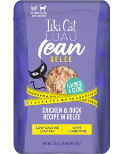 Tiki Cat Luau Lean Gelee Chicken & Duck Recipe Cat Food Pouches - 12 x 2.8oz