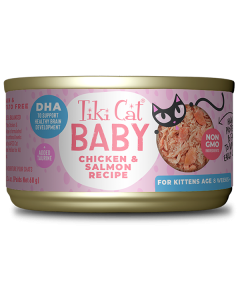 Tiki Cat Baby Kitten Chicken & Salmon Recipe Canned Cat Food