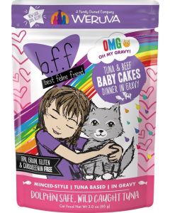 Weruva BFF Tuna & Beef Baby Cakes Recipe In Gravy Cat Food Pouches
