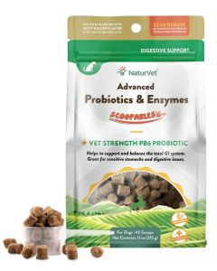 NaturVet Scoopables Advanced Probiotics & Enzymes Supplement Soft Chews for Dogs - 45 Scoops