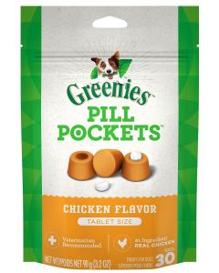 Greenies Pill Pockets Chicken Flavor Tablet Treat for Dogs - 30ct