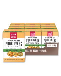 The Honest Kitchen Pumpkin POUR OVERS Chicken & Pumpkin Stew Wet Dog Food Topper 12x5.5oz