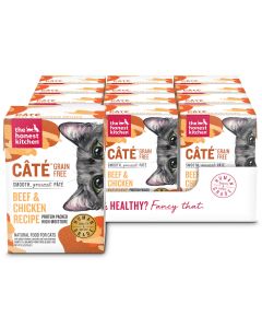 The Honest Kitchen Cate Grain Free Beef & Chicken Recipe Pate Wet Cat Food - 12 x 5.5oz