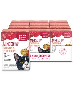 The Honest Kitchen Minced Grain Free Salmon & Cod Recipe in A Fish Broth Gravy Wet Cat Food - 12 x 5.5oz