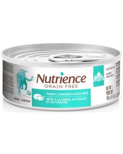 Nutrience Grain-Free Turkey, Chicken & Duck Pate Canned Cat Food 24x5.5oz