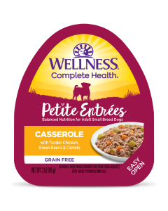 Wellness Petite Entrees Casserole with Tender Chicken, Green Beans & Carrots Wet Dog Food 12x3oz