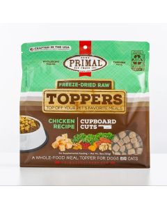 Primal Cupboard Cuts Chicken Recipe Freeze-Dried Raw Toppers for Cats and Dogs 