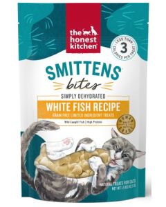 The Honest Kitchen Smittens Bites Heart Shaped White Fish Cat Treats - 1.5 oz