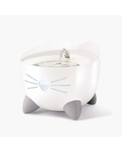 Catit PIXI Drinking Fountain - White with Stainless Steel Top - 2.5 L