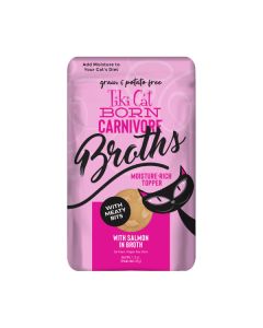 Tiki Cat Broths Grain-Free Salmon in Broth Wet Cat Food Topper - 12x1.3oz