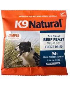 K9 Natural Beef Feast Raw Freeze-Dried Dog Food - Sample