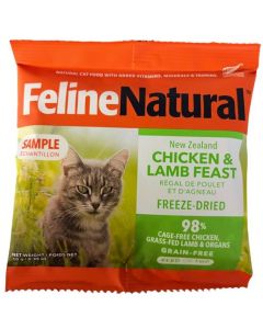 Feline Natural Chicken & Lamb Feast Raw Freeze-Dried Cat Food - Sample