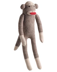 Multipet Sock Pals Monkey Plush Dog Toy - 10"