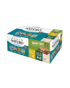 Naturo Adult Dog Grain-Free Chicken, Duck & Turkey Variety Pack Wet Dog Food - 6 x 400g