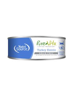 NutriSource PureVita Limited Ingredient Turkey Entree Grain Free Canned Cat Food - 12 x 5.5oz