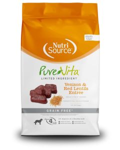 NutriSource PureVita Limited Ingredient Grain Free Venison & Red Lentils Entree Dry Dog Food