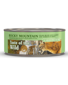 Taste of the Wild Rocky Mountain with Salmon and Venison in Gravy Grain-Free Canned Cat Food 24x5.5oz