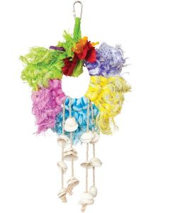 Prevue Hendryx Calypso Creations Rope & Shell Ring Bird Toy