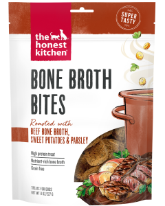 The Honest Kitchen Bone Broth Bites Roasted with Beef Bone Broth & Sweet Potatoes Dog Treats - 8oz