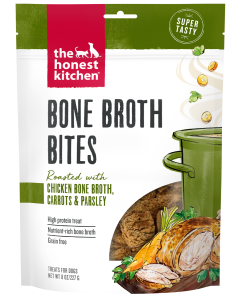 The Honest Kitchen Bone Broth Bites Roasted With Chicken Bone Broth & Carrots Dog Treats - 8oz