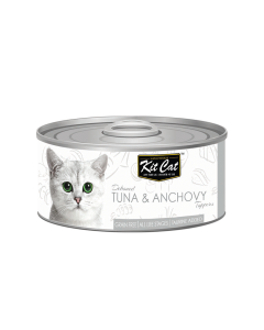 Kit Cat Deboned Tuna & Anchovy Toppers Canned Cat Food - 24x80g