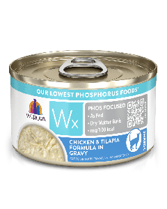 Weruva Wx Phos Focused Chicken & Tilapia Formula in Gravy Canned Cat Food 12 x 3oz