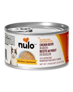 Nulo Finely Minced Chicken Recipe in Broth Grain-Free Cat & Kitten Canned Cat Food