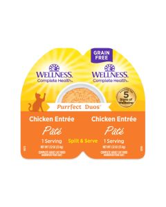 Wellness Complete Health Purrfect Duos Chicken Entree Pate Wet Cat Food - 12 x 2.64oz