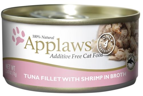 Applaws Tuna Fillet with Shrimp in Broth Canned Cat Food