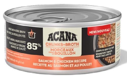 Acana Chunks in Broth Salmon and Chicken Recipe Adult Canned Cat Food - 12x5.5oz