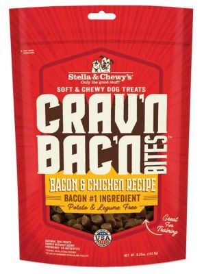 Stella & Chewy's Crav'n Bac'n Bites Bacon & Chicken Recipe Soft & Chewy Dog Treats - 8.25 oz