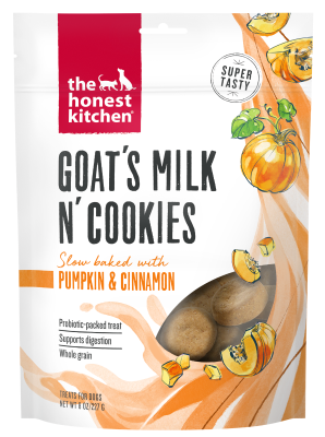 The Honest Kitchen Goat's Milk N' Cookies Slow Baked with Pumpkin Dog Treats - 8oz