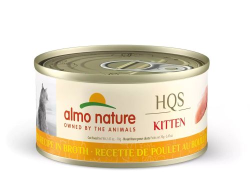 Almo Nature Natural Chicken Recipe in Broth Grain-Free Canned Kitten Food - 24x2.5oz