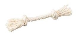 Multipet 2-Knot White Rope 6" Small Dog Toy
