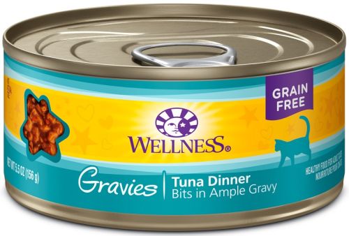 Wellness Natural Grain Free Gravies Tuna Dinner Canned Cat Food