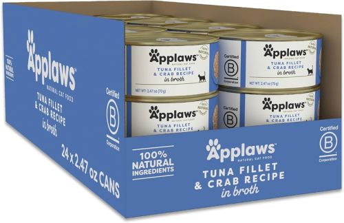 Applaws Tuna Fillet with Crab in Broth Canned Cat Food