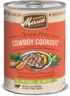 Merrick Classic Grain-Free Cowboy Cookout Canned Dog Food 12x12.7oz