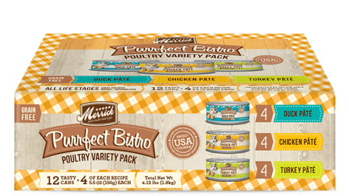 Merrick Purrfect Bistro Grain Free Poultry Variety Pack Canned Cat Food - 12 x 5.5 oz