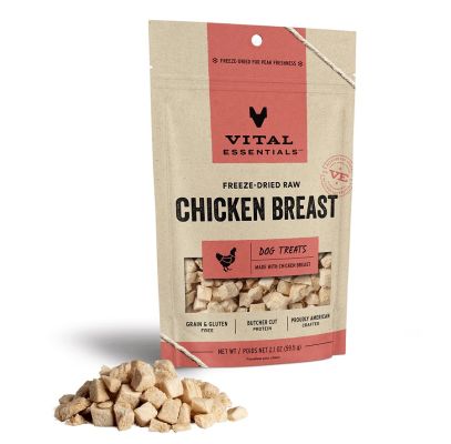 Vital Essentials Freeze-Dried Chicken Breast Dog Treats
